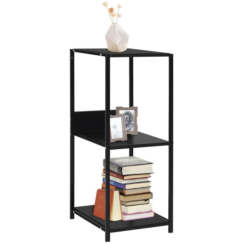 Scaffale Libri Piccolo Dritto Nero 33,5x39,6x79,7cm Multistrato - Foto 1