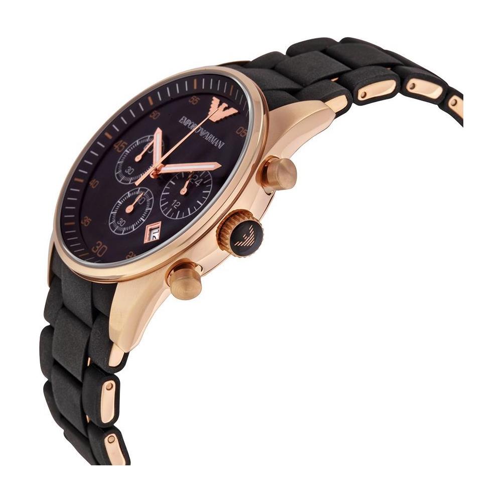 Emporio Ar5905 Uomo 43mm Acciaio / nero Acciaio Nero Nero Quarzo Cronografo - Foto 10