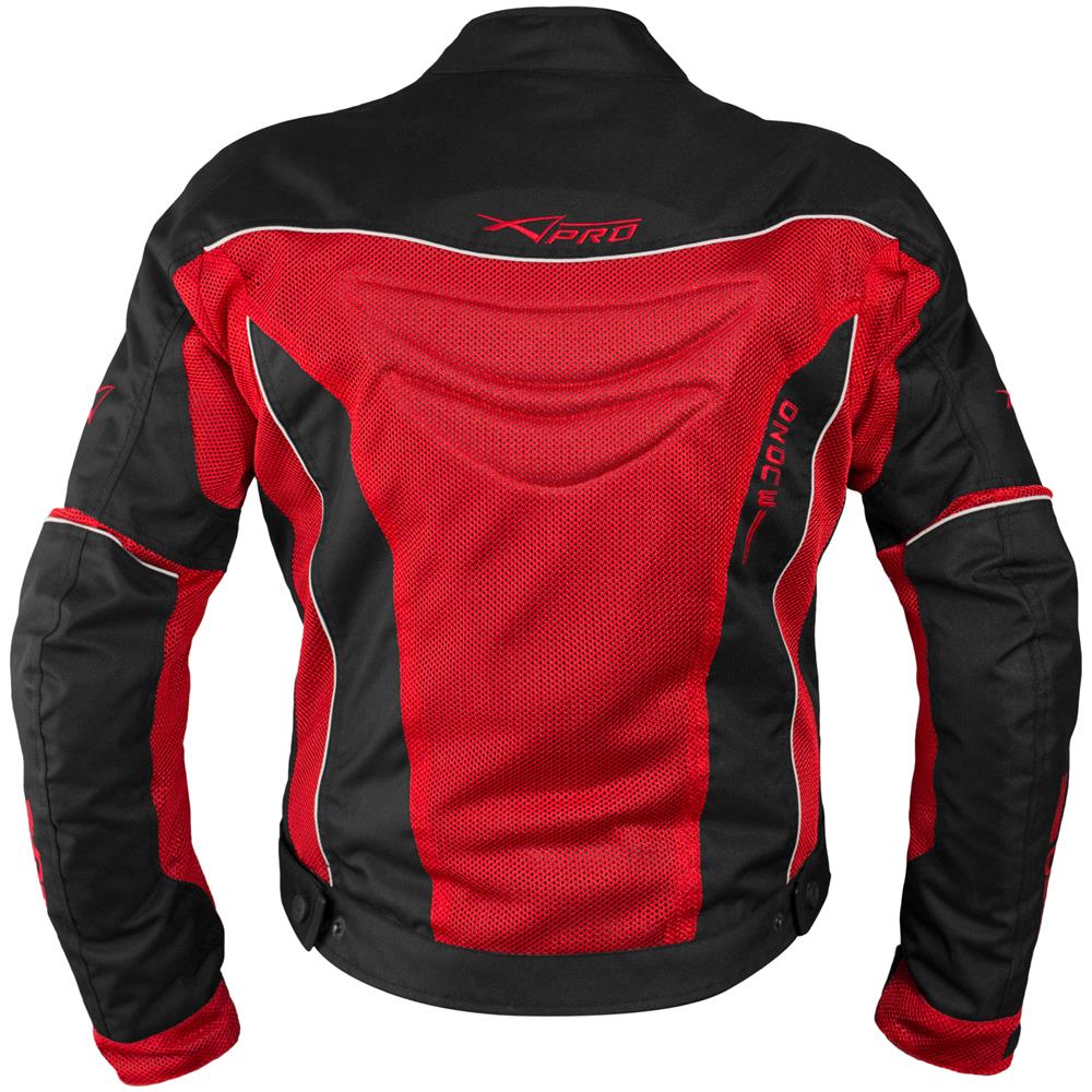 Giacca Mesh Traforato Traspirante Tessuto Tecnico Moto Touring Sport Rosso Xl - Foto 2