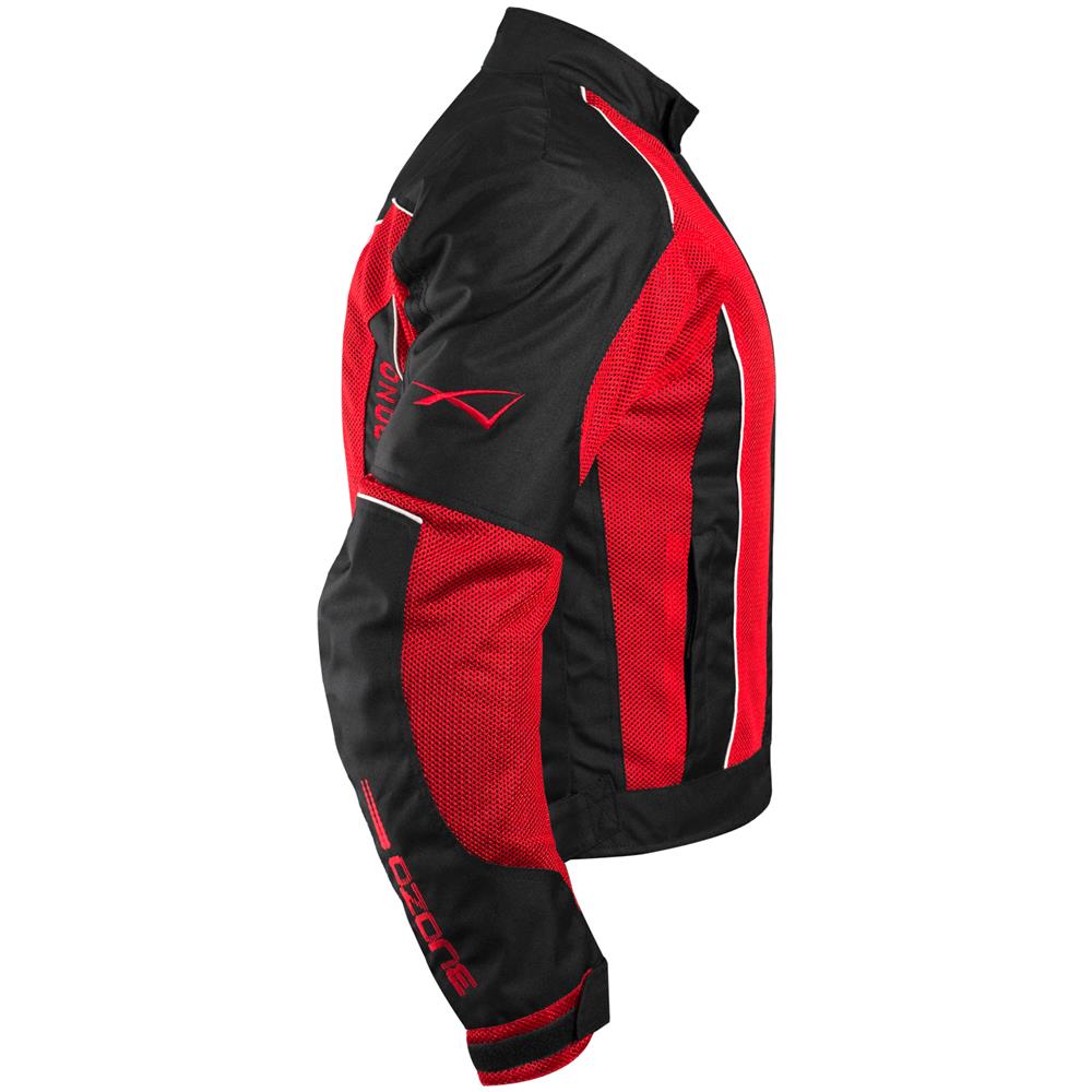 Giacca Mesh Traforato Traspirante Tessuto Tecnico Moto Touring Sport Rosso Xl - Foto 5