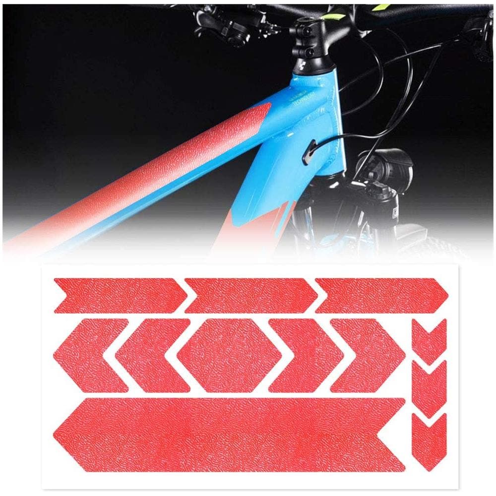Kit Adesivo Protezione Telaio Bicicletta Rhino, Rosso Fluo, 35 X 17,5 Cm - Foto 1