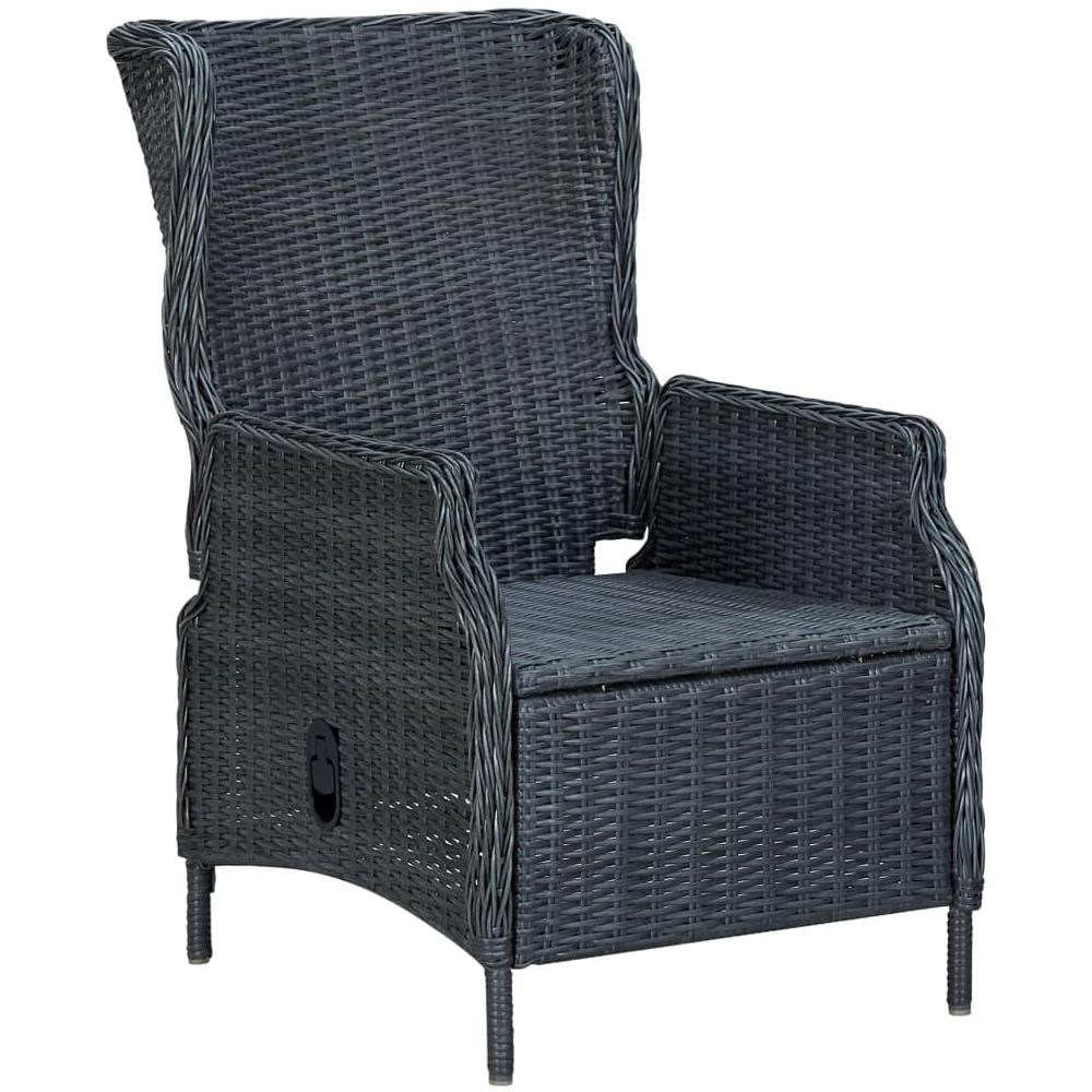 Set Mobili Da Pranzo Per Giardino 7 Pz Grigio Scuro - Foto 2