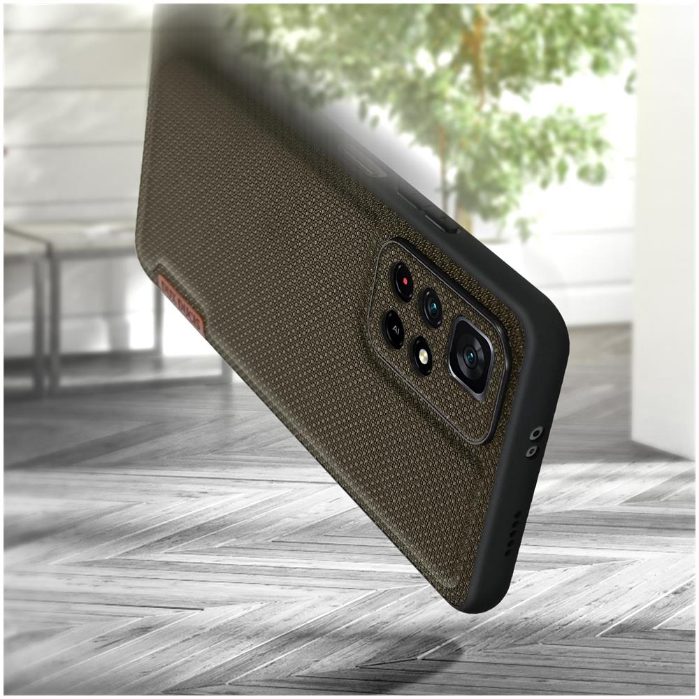 Cover Xiaomi Poco M4 Pro 5g Tessuto Fino Verde - Foto 5