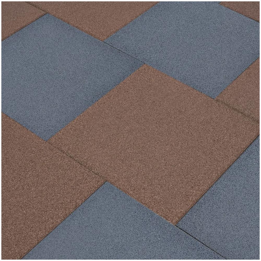 Piastrelle Anticaduta 6 Pz In Gomma 50x50x3 Cm Grigio - Foto 1