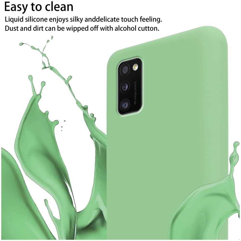 Catena Di Telefoni Cellulari Compatibile Con Samsung Galaxy A41 In Liquid Verde Chiaro - Coperchio Di Protezione In Silicone Con Cordino Regolabile In Lunghezza - Foto 2