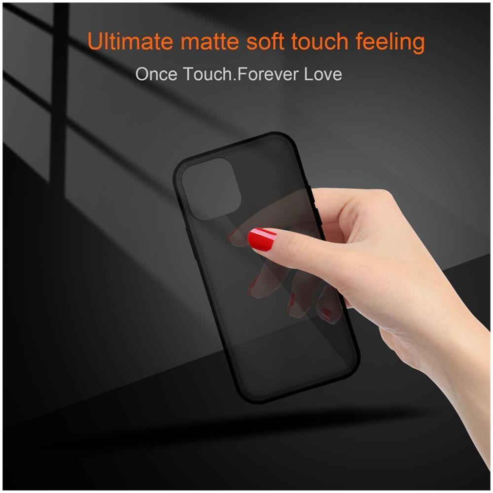 Custodia Compatibile Con Apple Iphone 12 Pro Max (6,7"" Zoll) In Opaco Noir - Coperchio Protettivo Ibrido Con Interno In Silicone Tpu E Retro In Plastica Opaca - Foto 8
