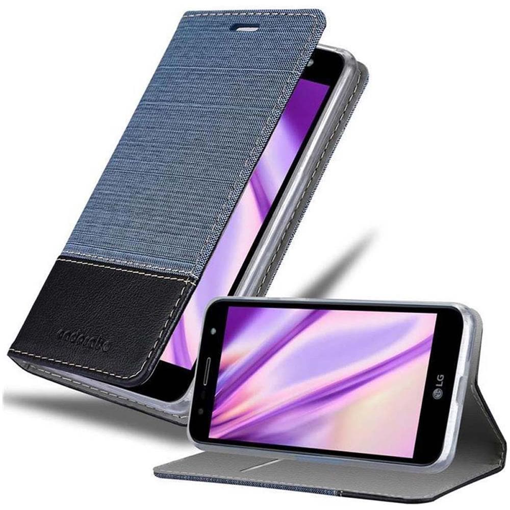 Custodia Compatibile Con Lg X Power 3 In Blu Scuro Nero - Coperchio Protettiva Con Chiusura Magnetica, Funzione Stand E Tasca Per Le Carte - Foto 1