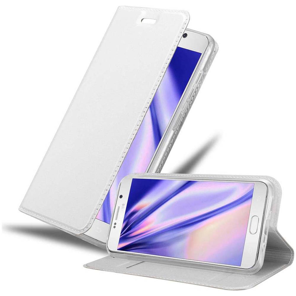 Custodia Compatibile Con Samsung Galaxy Note 5 In Classy Argento - Coperchio Protettiva Con Chiusura Magnetica, Funzione Stand E Tasca Per Le Carte - Foto 1