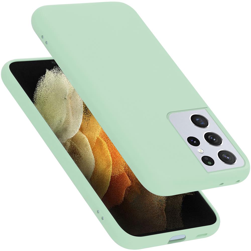 Custodia Compatibile Con Samsung Galaxy S21 Ultra In Liquid Verde Chiaro - Coperchio Protettivo In Silicone Tpu Flessibile - Foto 1