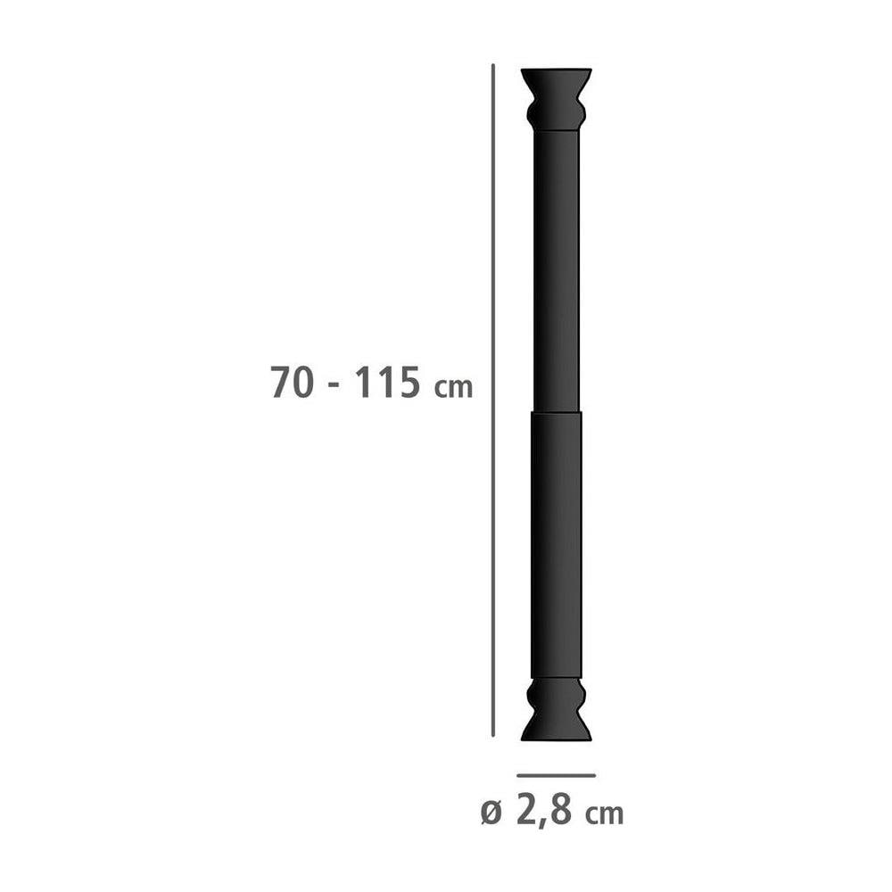 Asta Doccia Telescopica, 70 - 115 Cm, Nero, - Foto 2