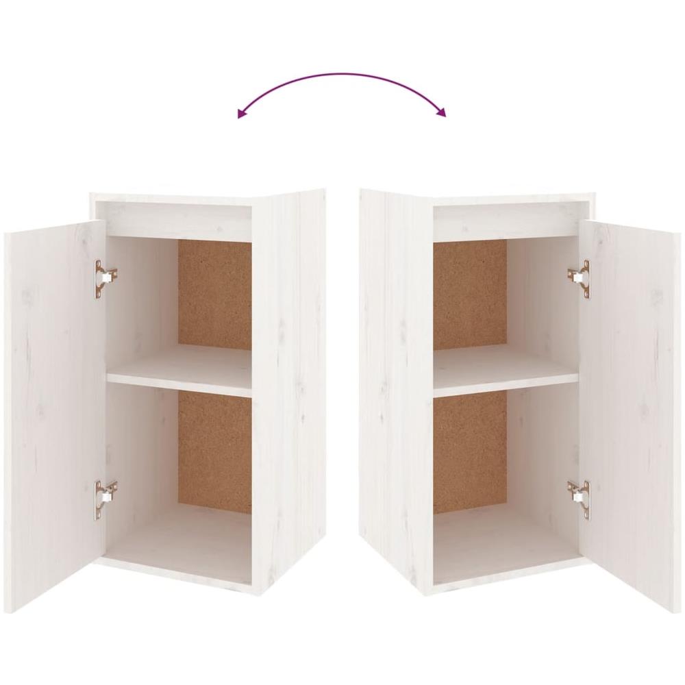 Mobili Porta Tv 6 Pz Bianchi In Legno Massello Di Pino - Foto 2