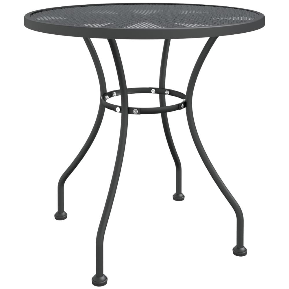 Tavolo Da Giardino Ø80x72 Cm Rete Metallica Espansa Antracite - Foto 1