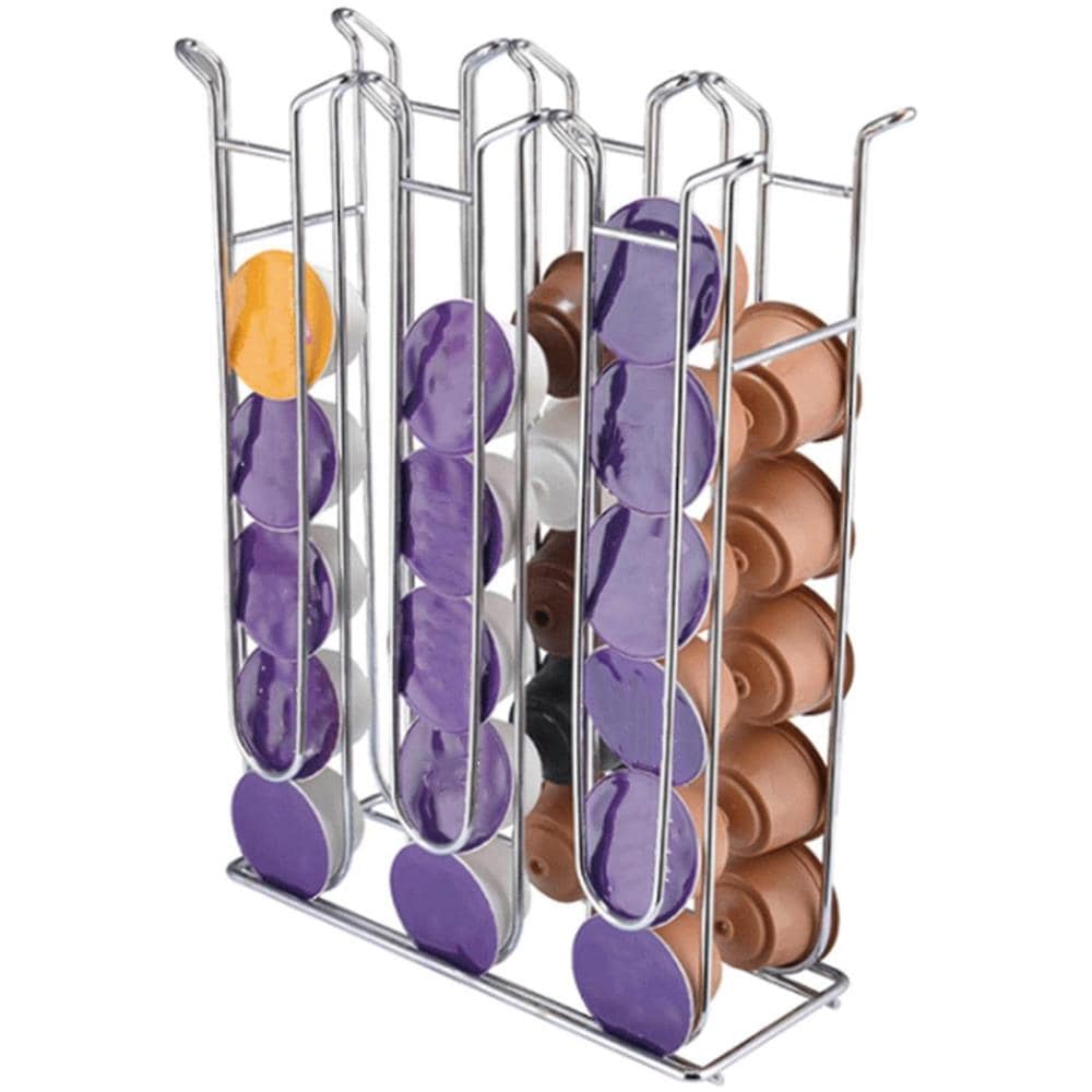 Porta Capsule Caffè In Metall - Organizzatore Da 20x19cm, Nero, Per Nespresso E Simili - Foto 8