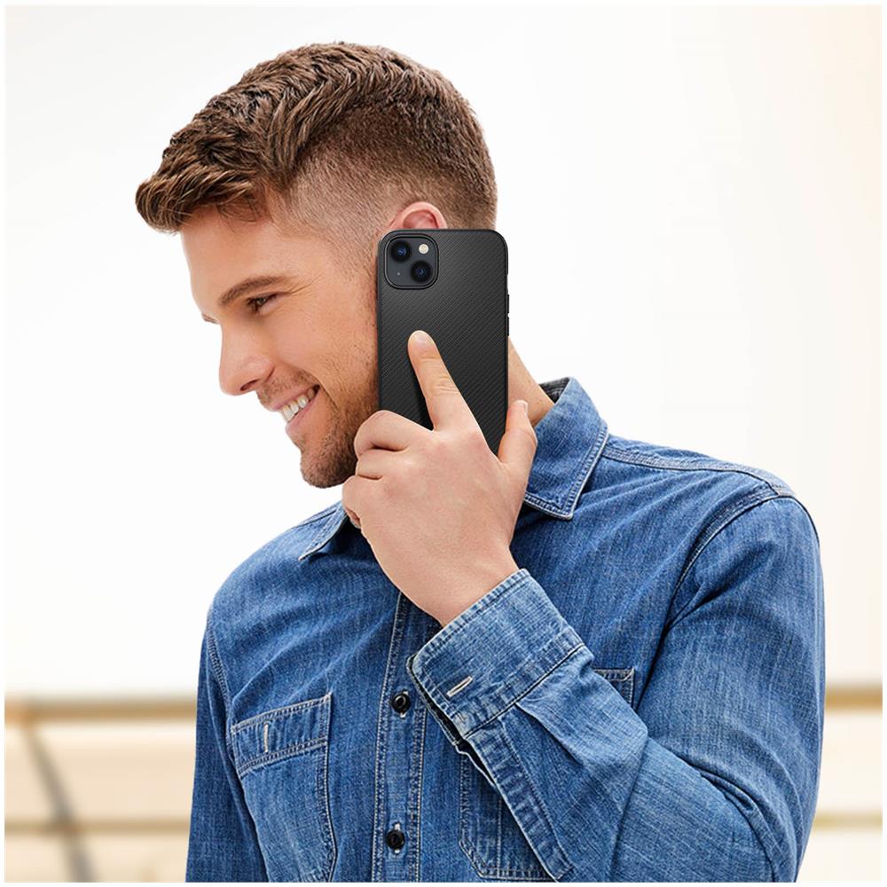 Cover Magsafe Spigen Mag Armor Magfit Per Iphone 14 Ecopelle Striata Nera - Foto 5