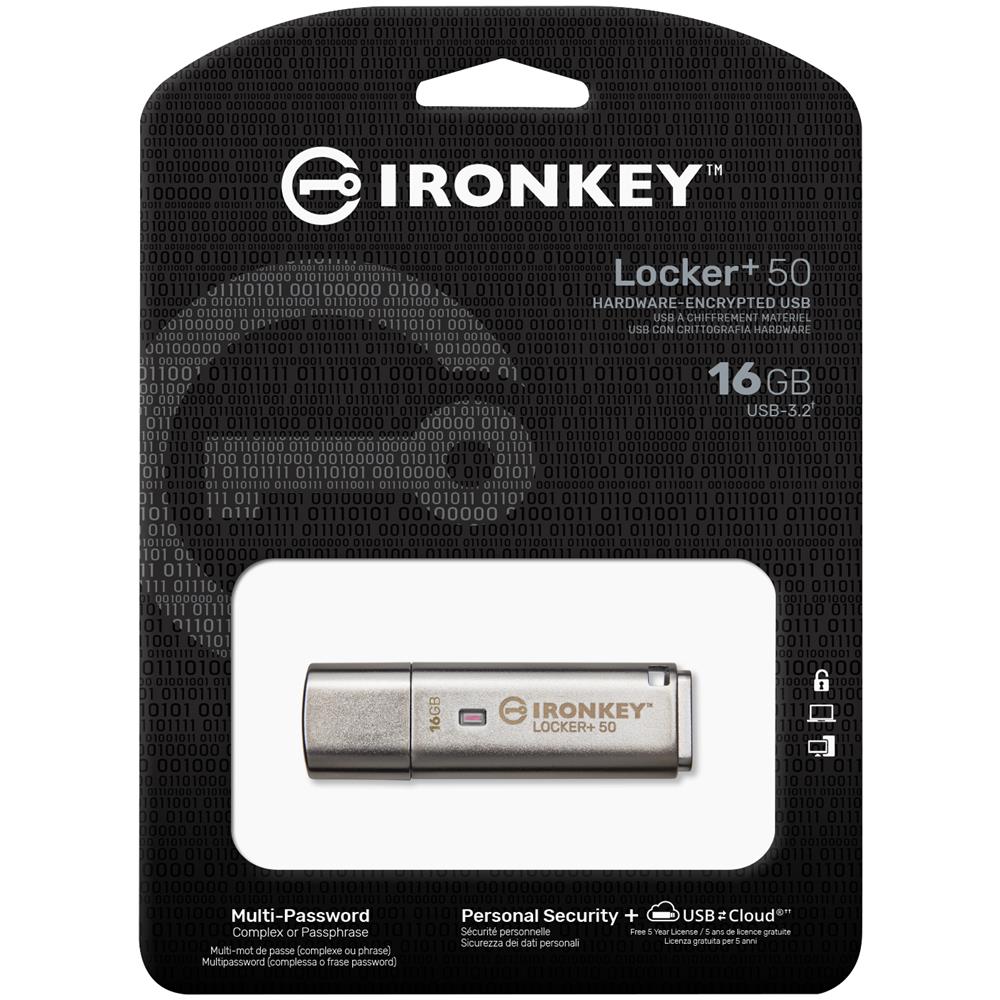 Technology IronKey Locker+ 50 unità flash USB 16 GB USB tipo A 3.2 Gen 1 (3.1 Gen 1) Argento - Foto 6