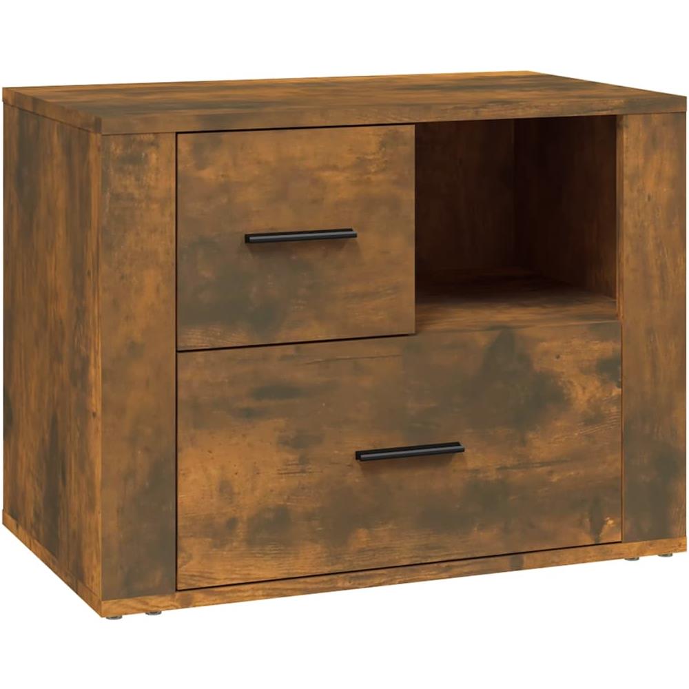 Comodino Rovere Fumo 60x36x45 Cm Legno Multistrato - Foto 2