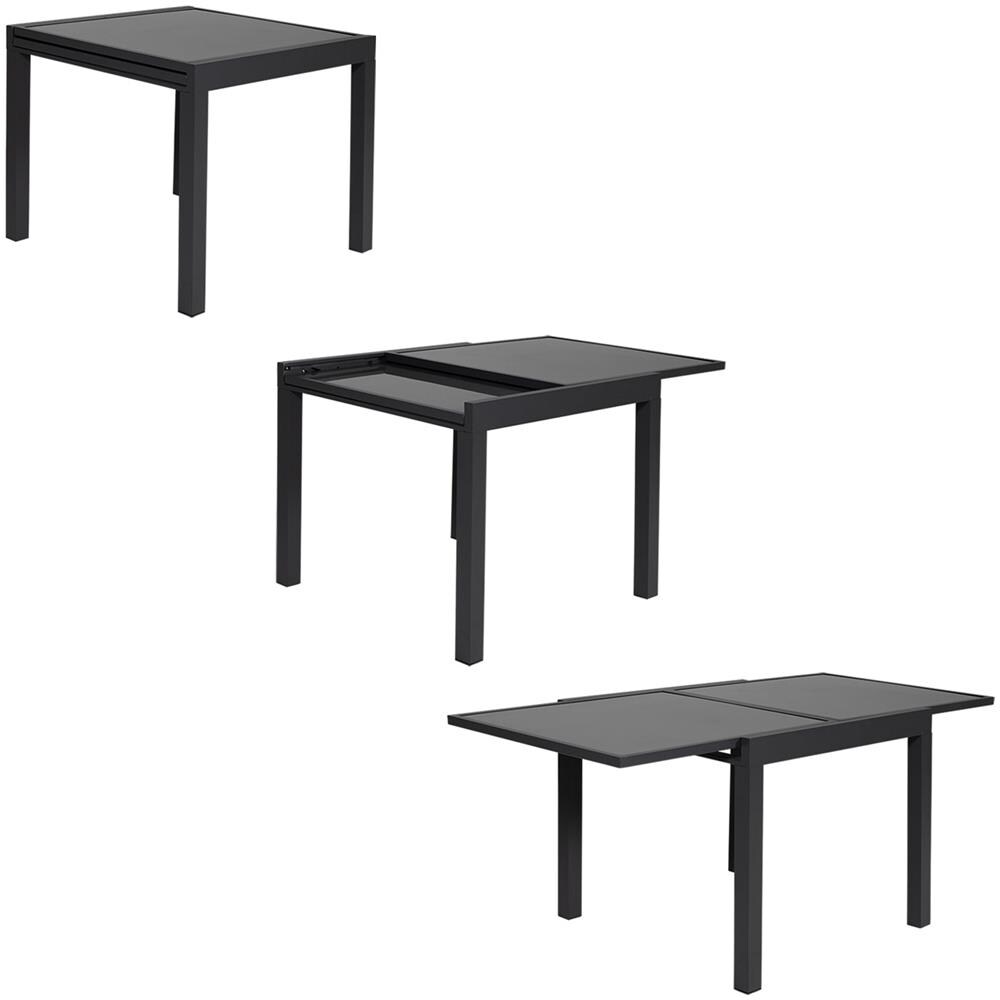 Lampedusaset Di Mobili Da Giardino Allungabili In Textilene Grigio 8 Posti - Alluminio Antracite - Foto 2