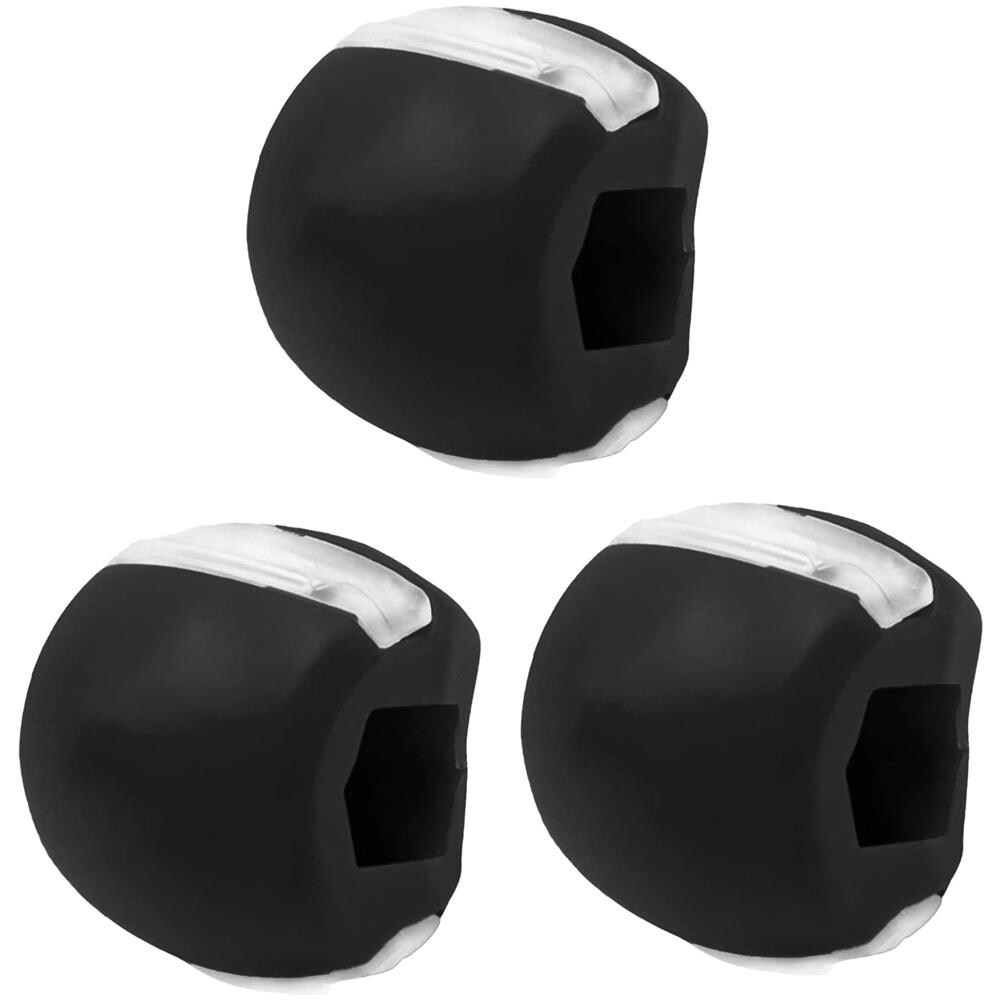 Jawline Trainer Per Mandibola In Silicone Nero 3 Pack - Foto 1
