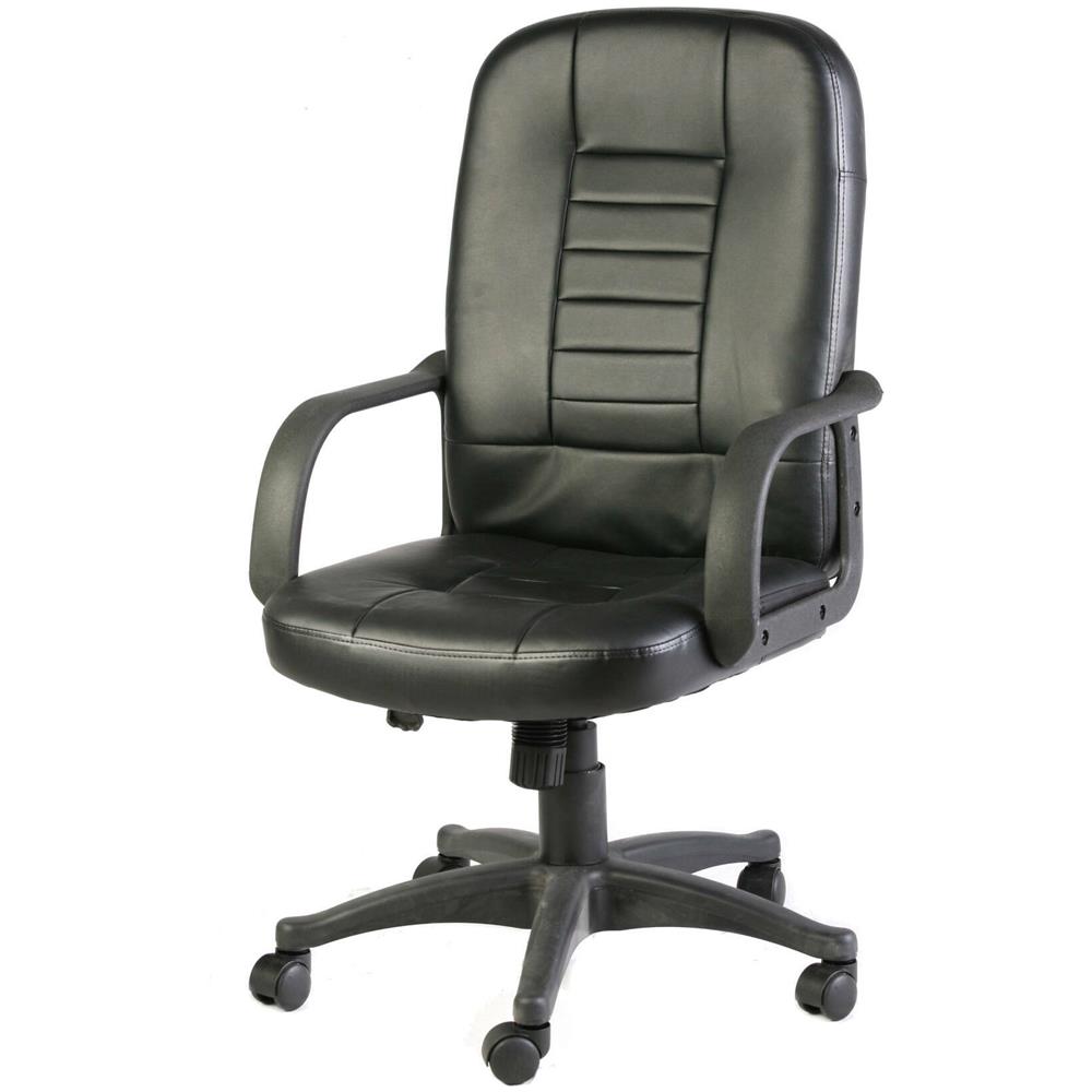 Sedia Da Ufficio Shepparton, Poltrona Direzionale Con Braccioli, Sedia Ergonomica Da Ufficio, Nero, 56x59h104/114 Cm - Foto 1