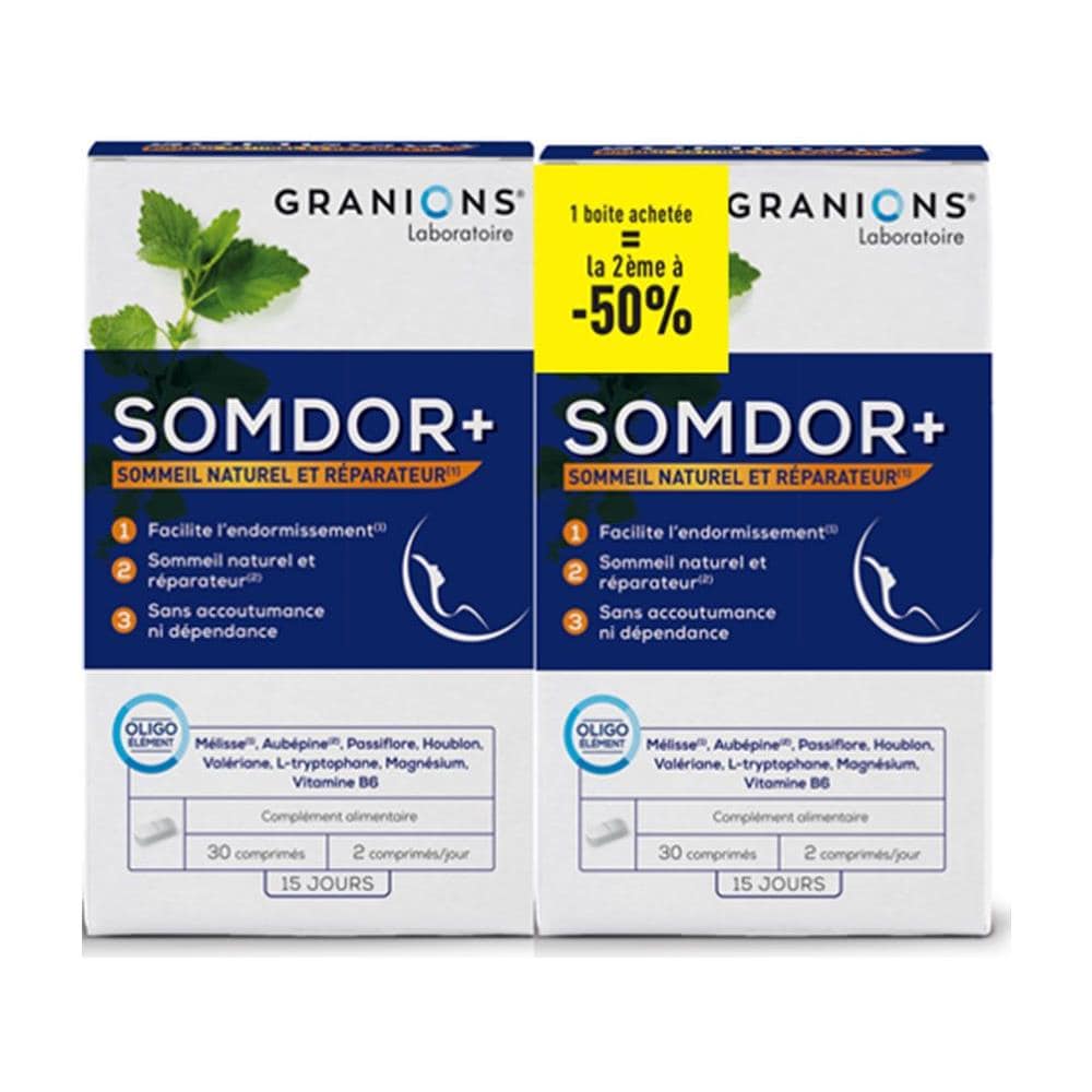 Somdor+ 2x30 Compresse Sonno Naturale E Ristoratore - Foto 1