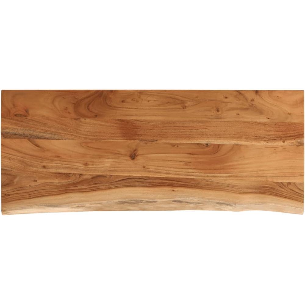 Piano Bagno 140x60x2,5 Cm Rettangolare Legno Massello Di Acacia - Foto 2