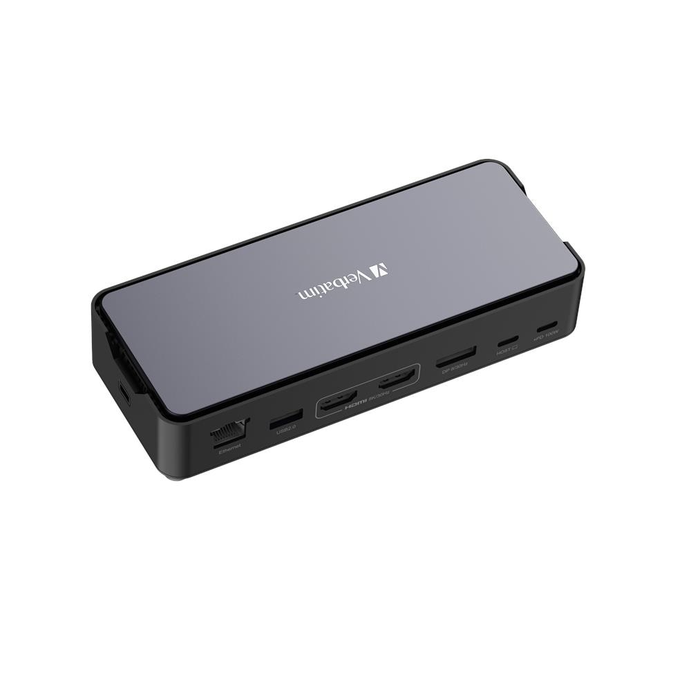 CDS-15S Cablato USB 3.2 Gen 1 (3.1 Gen 1) Type-C Nero, Grigio - Foto 1
