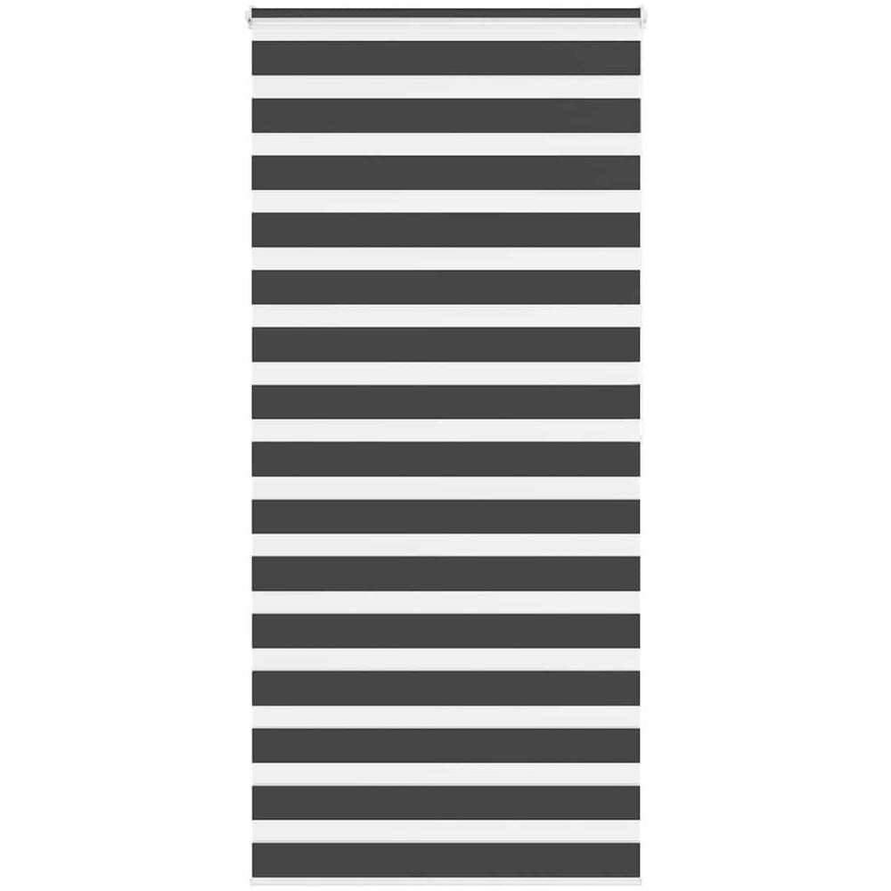 Tenda a Rullo Zebra Nero Larghezza Tessuto 105,9 cm Poliestere - Foto 1
