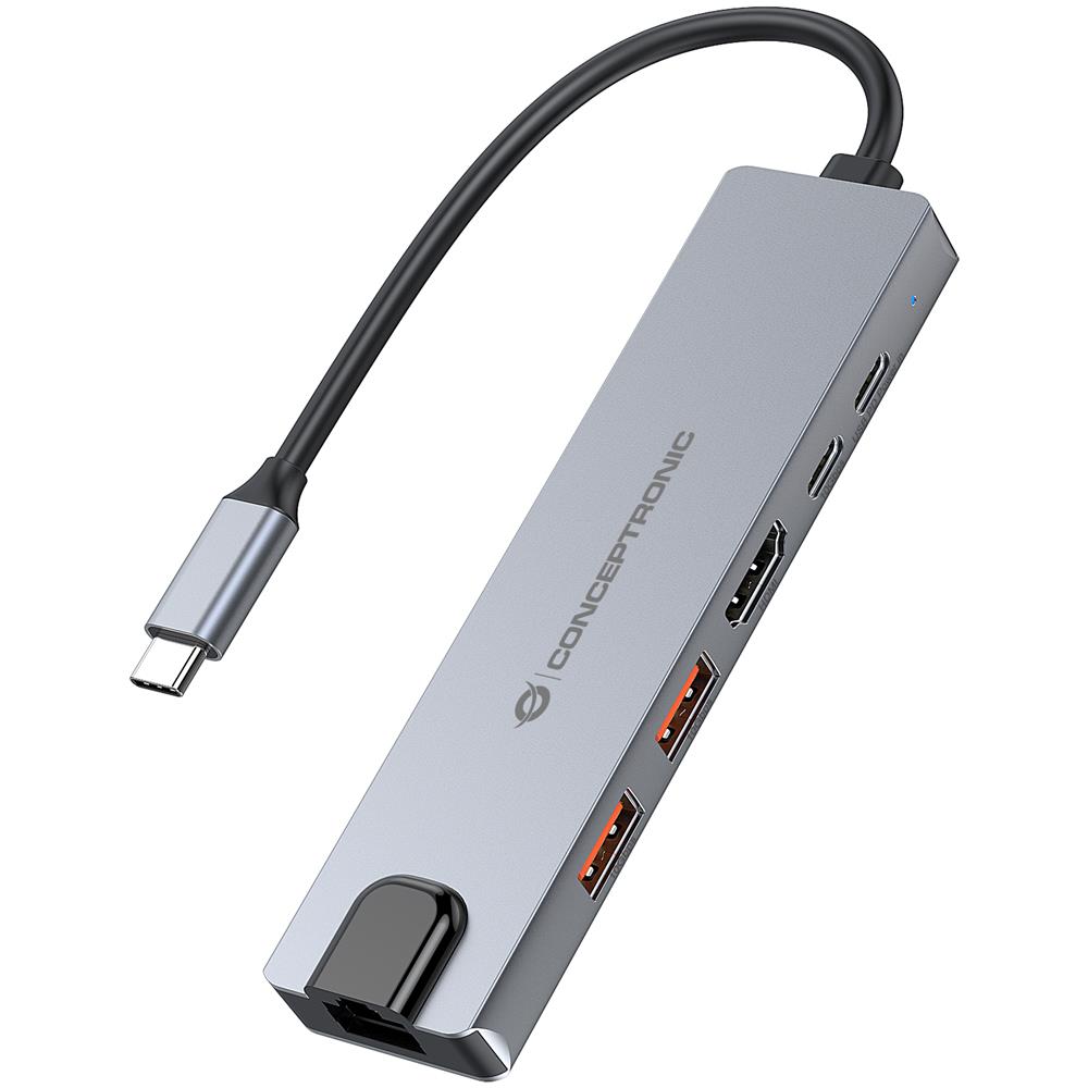 DONN29G Replicatore di Porte e Docking Station Per Laptop Cablato USB 3.2 Gen 2 (3.1 Gen 2) Type-C Grigio - Foto 1
