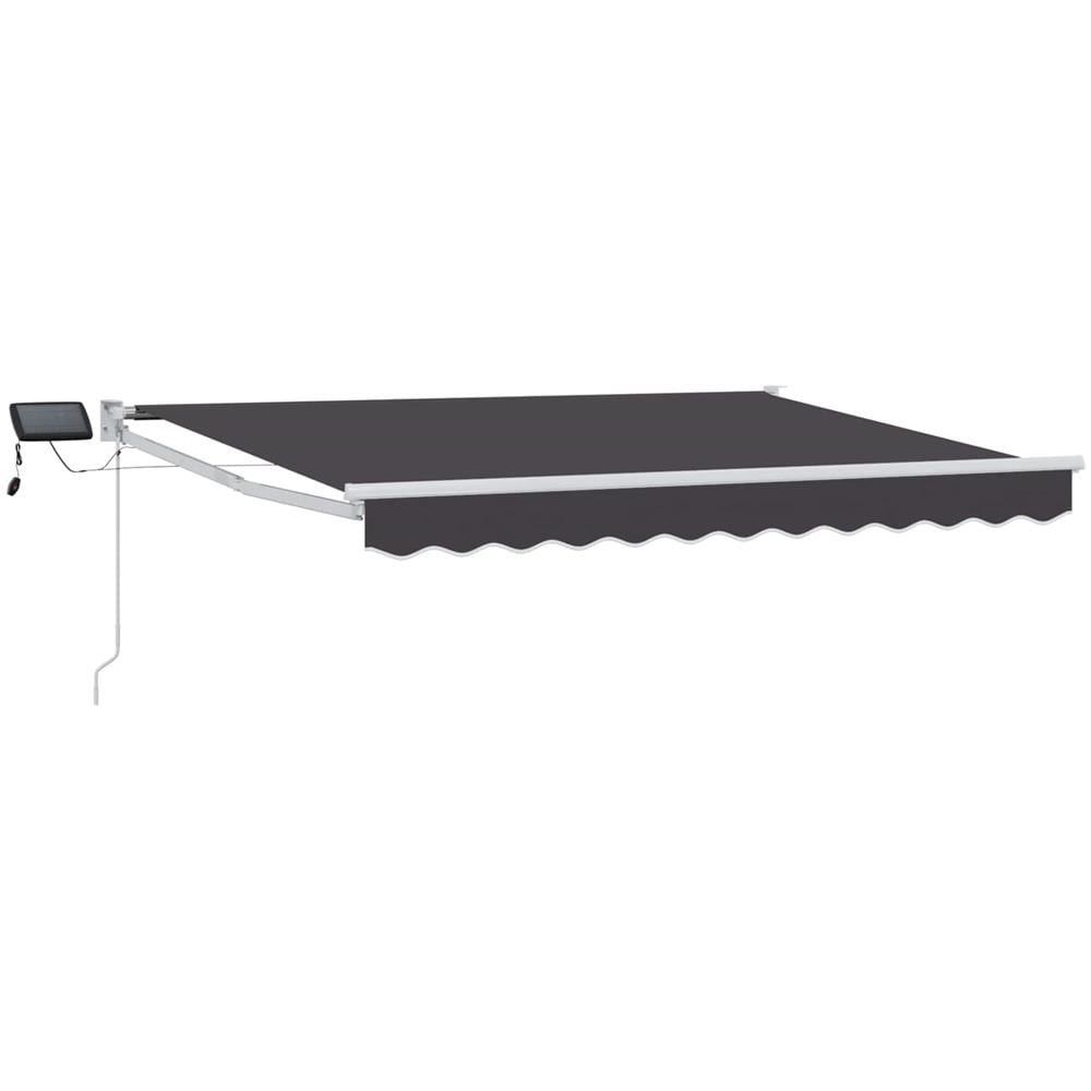 Tenda retrattile manuale con LED Antracite 3,5 x 2,5 m - Foto 1
