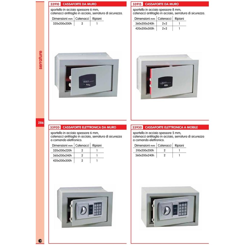 1pz Cassaforte Meccanica Cm 42x20x30 Mm 8 Catenacci 4 - Foto 2