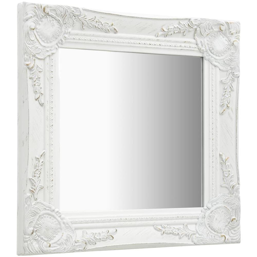 Specchio Da Parete Stile Barocco 40x40 Cm Bianco - Foto 2