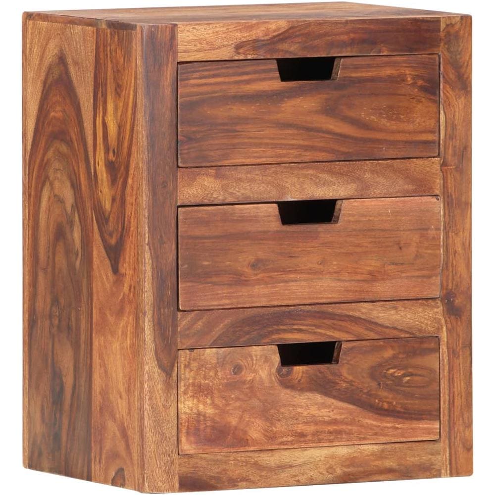 Comodino 40x30x50 Cm In Legno Massello Di Sheesham - Foto 1