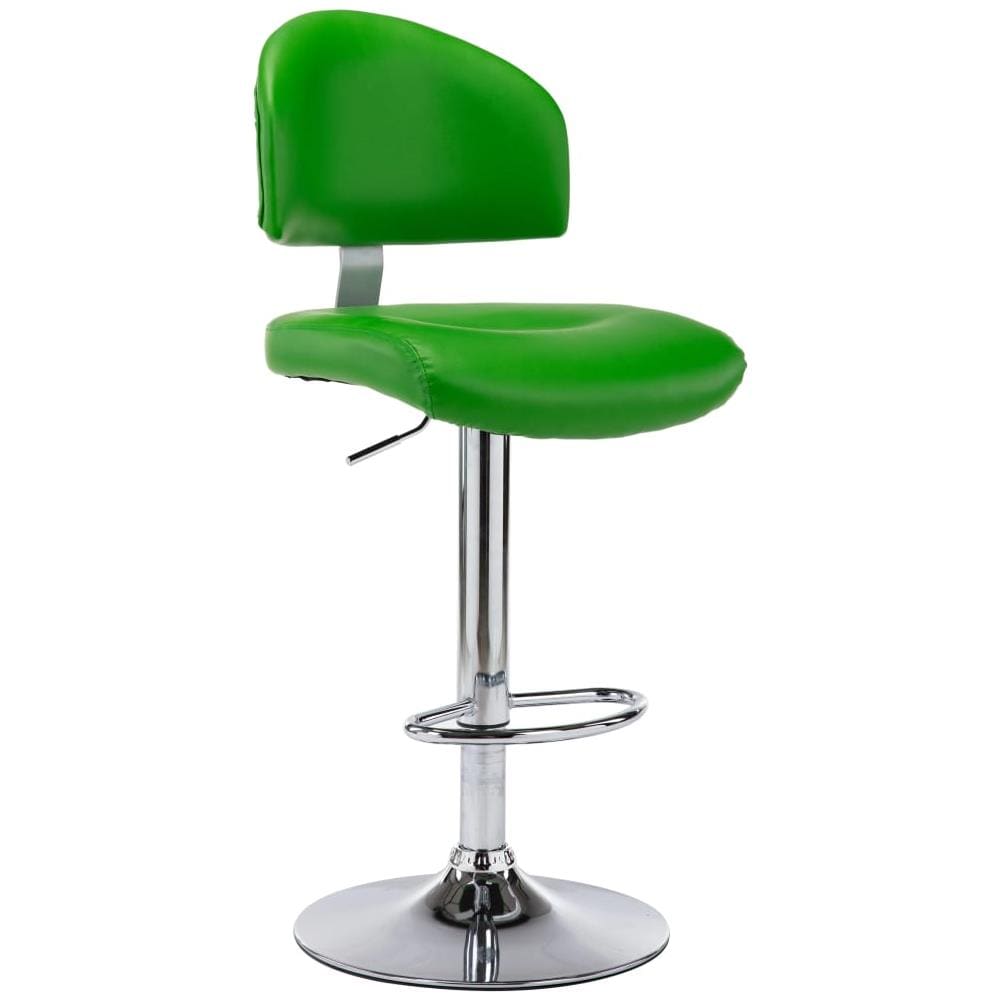 Sgabello Da Bar Verde In Similpelle - Foto 1