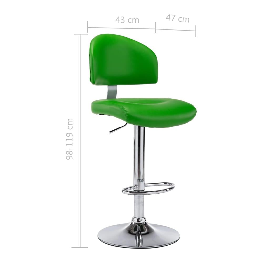 Sgabello Da Bar Verde In Similpelle - Foto 7