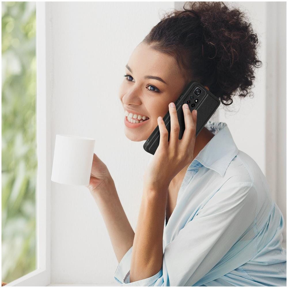 Cover Xiaomi Poco M4 Pro 5g Tessuto Fino Nera - Foto 5