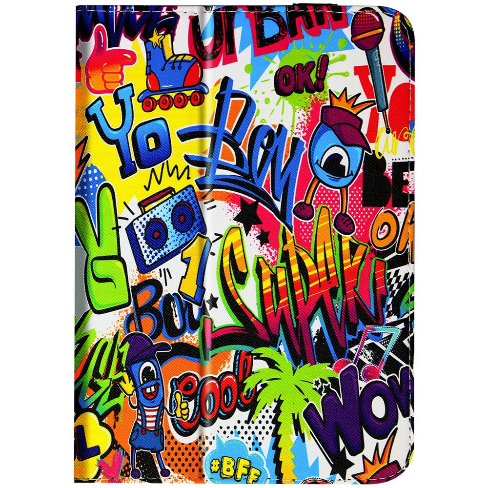Custodia Tablet 10 Pollici Funzione Stand Con Elastico Design Street Art - Foto 1