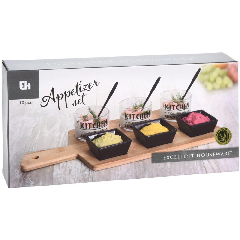 Set Per Snack Su Tavola Di Bambù, 10 Pezzi - Foto 2