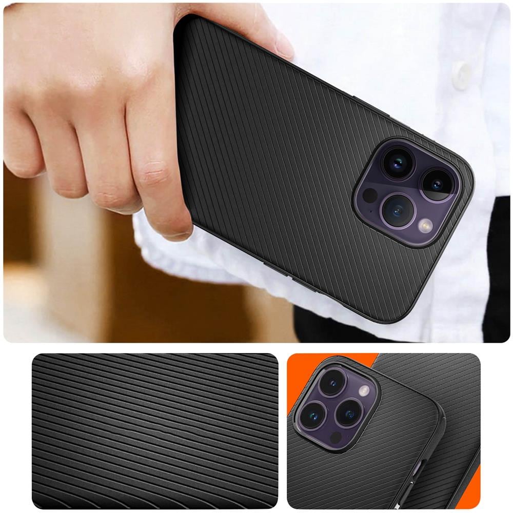 Cover Magsafe Spigen Mag Armor Per Iphone 14 Plus Ecopelle Striata Nera - Foto 2