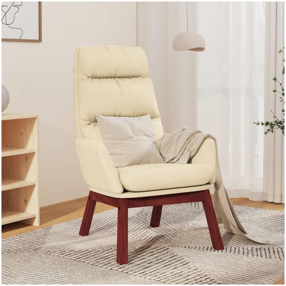 Sedia Relax Crema In Tessuto - Foto 1