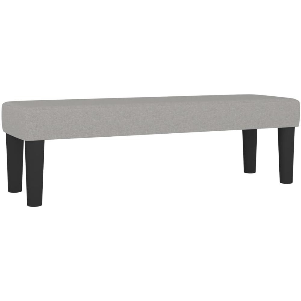Panca Grigio Chiaro 100x30x30 Cm In Tessuto - Foto 2