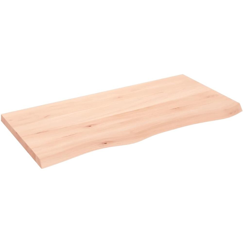 Piano per Tavolo 100x50x (2-4) cm in Rovere Massello Non Trattato - Foto 2