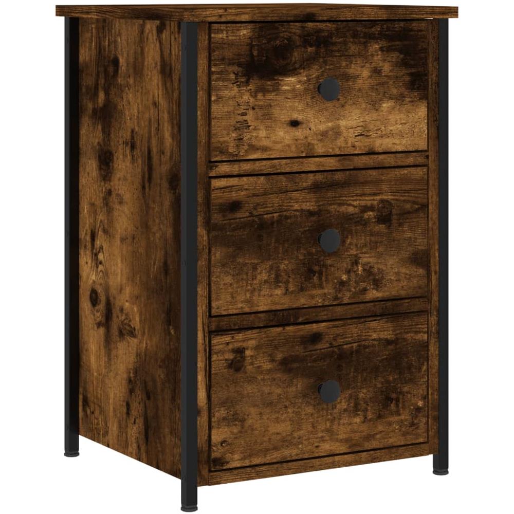 Comodino Rovere Fumo 40x36x60 Cm In Legno Multistrato - Foto 2