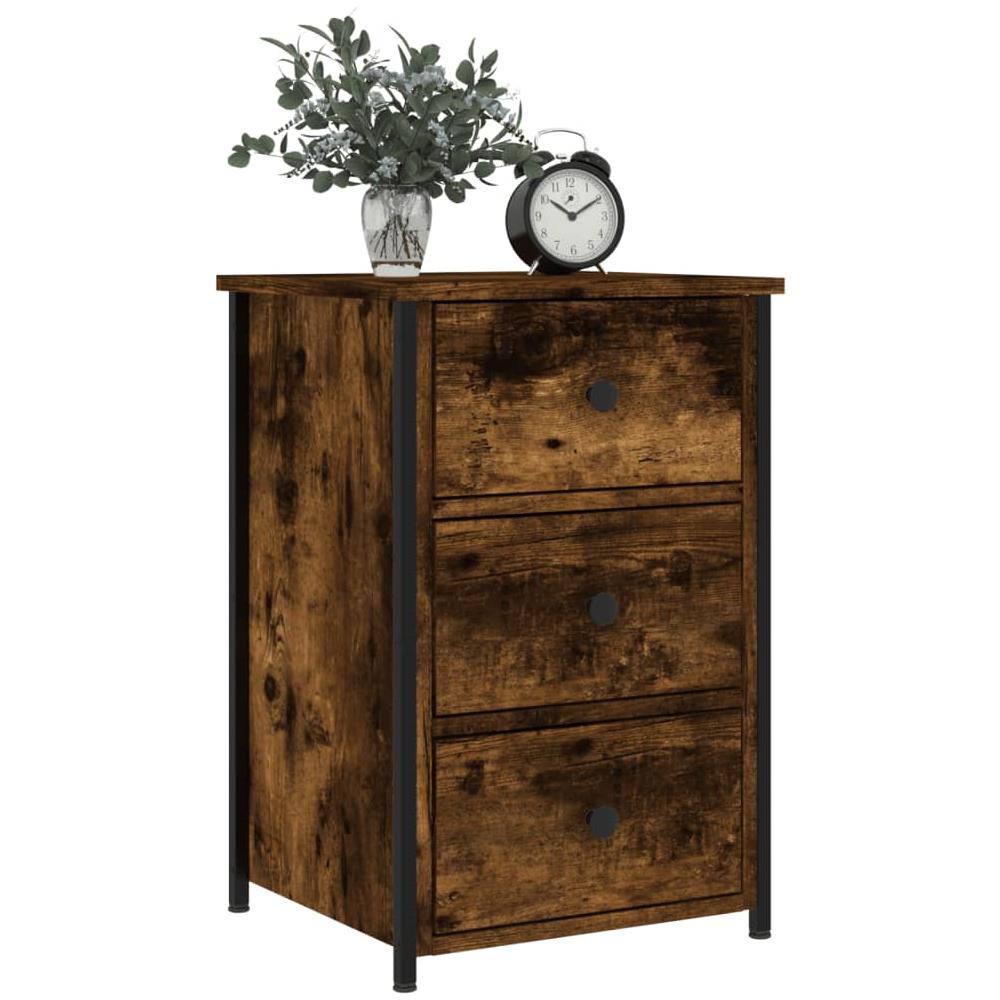 Comodino Rovere Fumo 40x36x60 Cm In Legno Multistrato - Foto 3