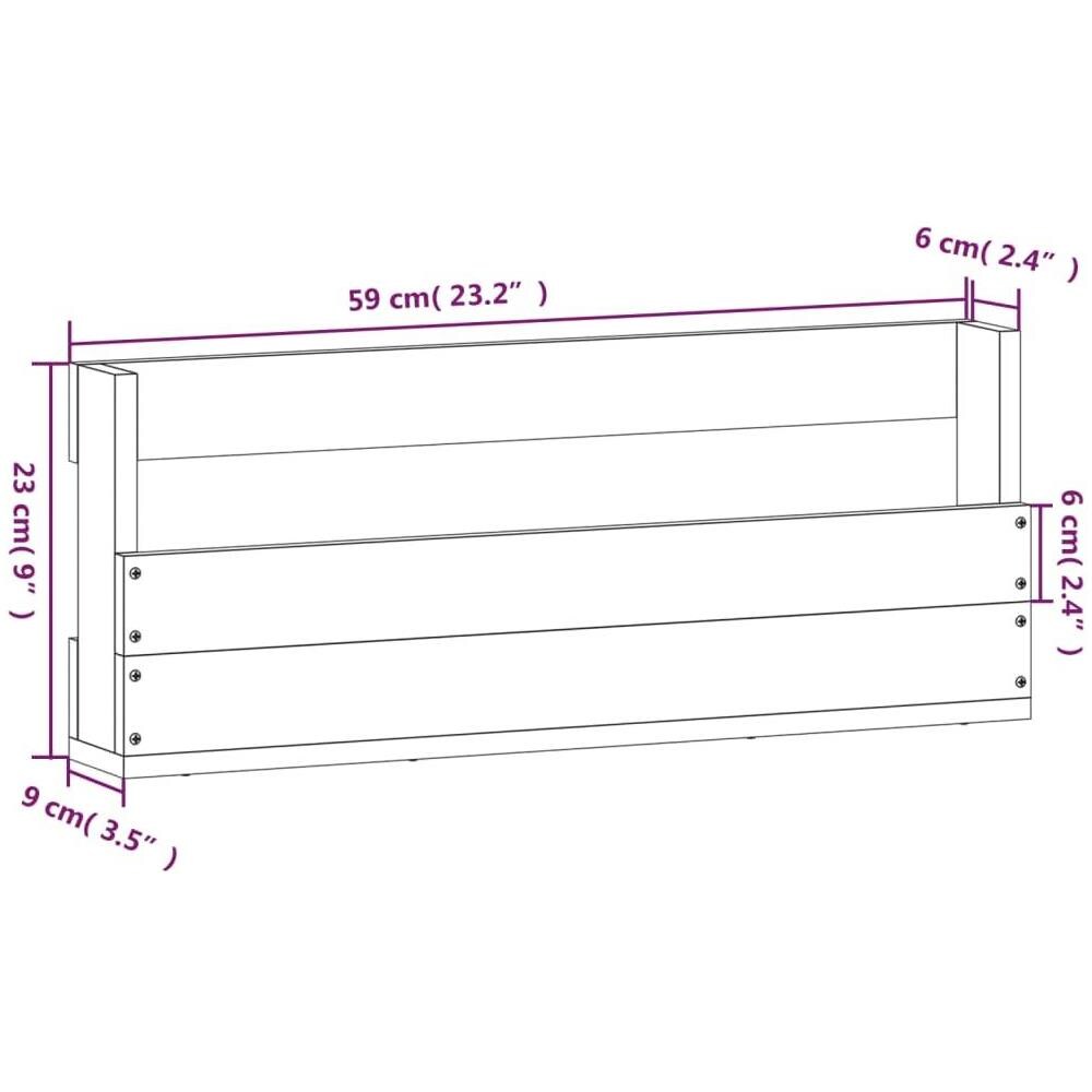 Scarpiere a Parete 2 pz Bianco 59x9x23cm Legno Massello di Pino - Foto 9