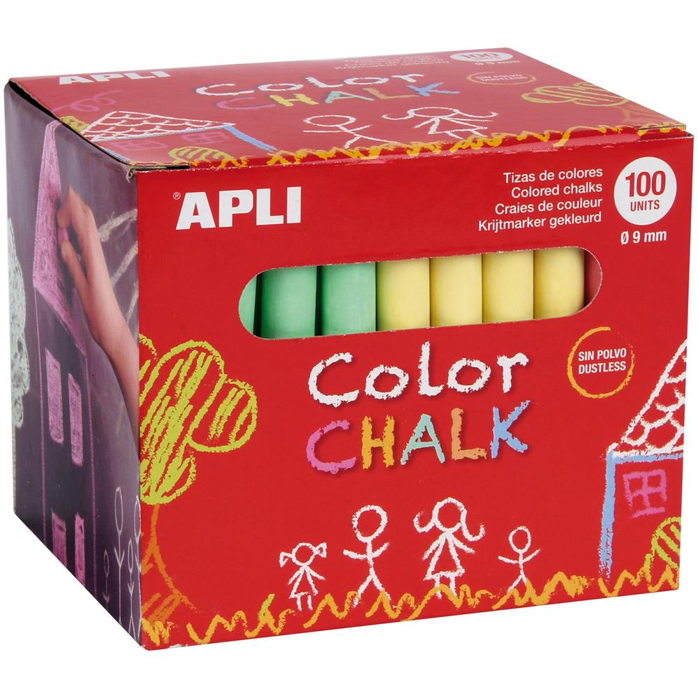 14575 gesso per lavagna Blu, Verde, Lillà, Arancione, Rosso, Giallo 100 pz - Foto 1