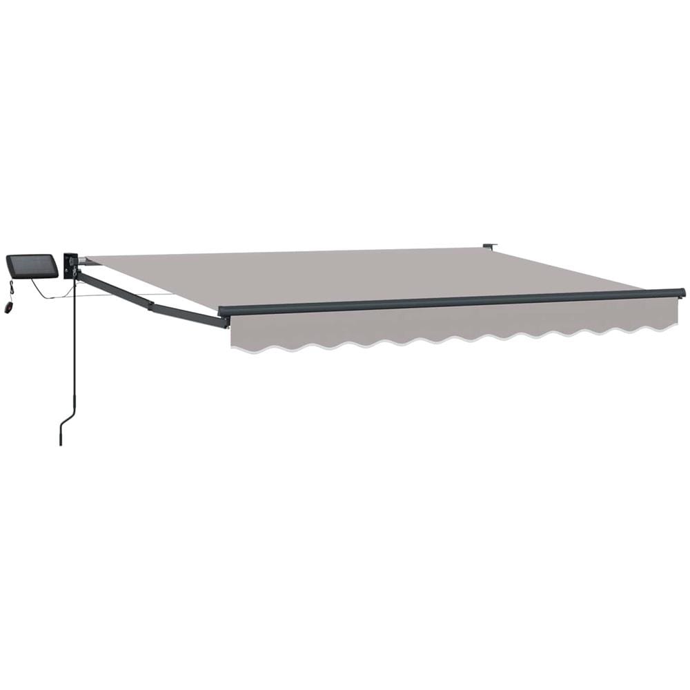 Tenda retrattile manuale con LED Grigio chiaro 3 x 2,5 m - Foto 1