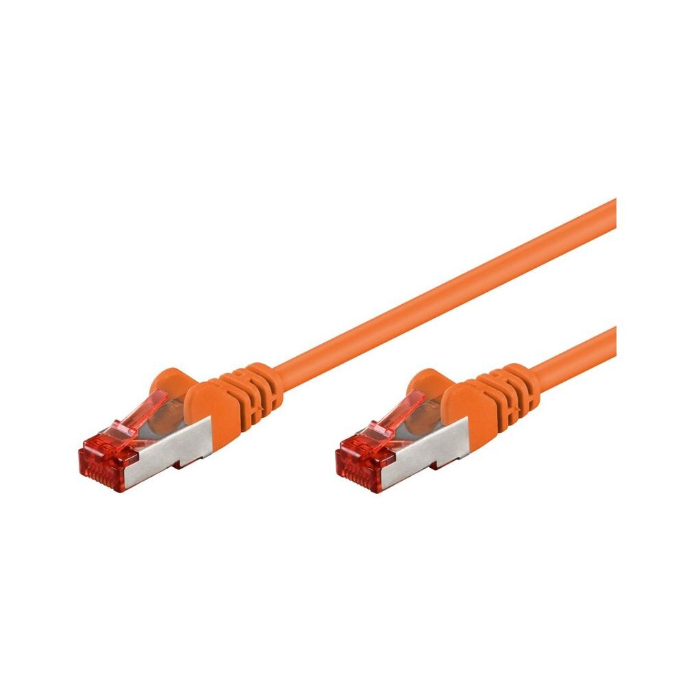 ICOC CCA6F-020-OR - Cavo di rete Patch in CCA Schermato Cat. 6 Arancio F / UTP 2 m Bulk - Foto 1