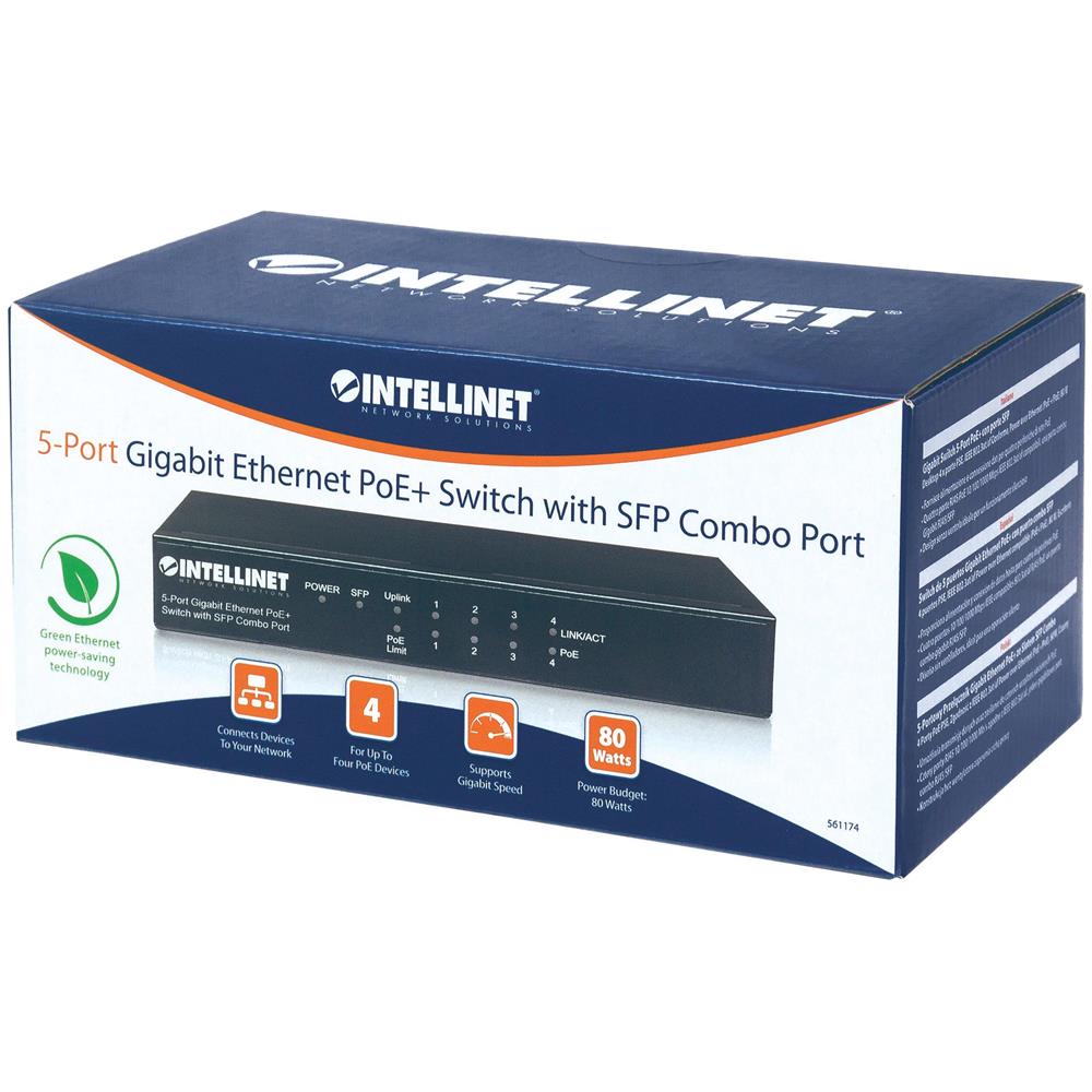 I-SWHUB 5GSFP - Gigabit Switch 5 porte PoE+ con porte SFP - Foto 2