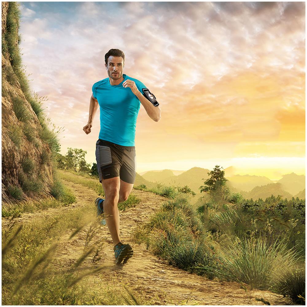 Fascia Da Braccio Sport Smartphone 5.2"" Superficie Touch Neoprene - Nero - Foto 10