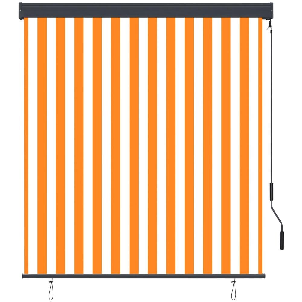 Tenda A Rullo Per Esterni 140x250 Cm Bianco E Arancione - Foto 2